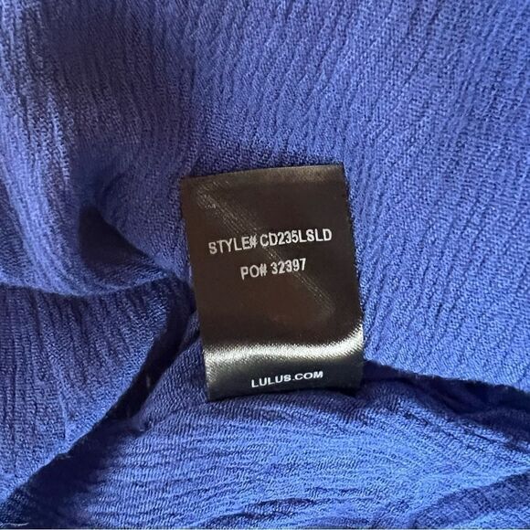 Lulus Island time Blue Ruffled Midi Dress Size Large - Picture 8 of 10